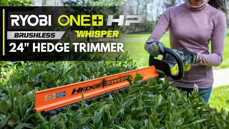 18V ONE+ HP BRUSHLESS WHISPER SERIES 24″ HEDGE TRIMMER | RYOBI