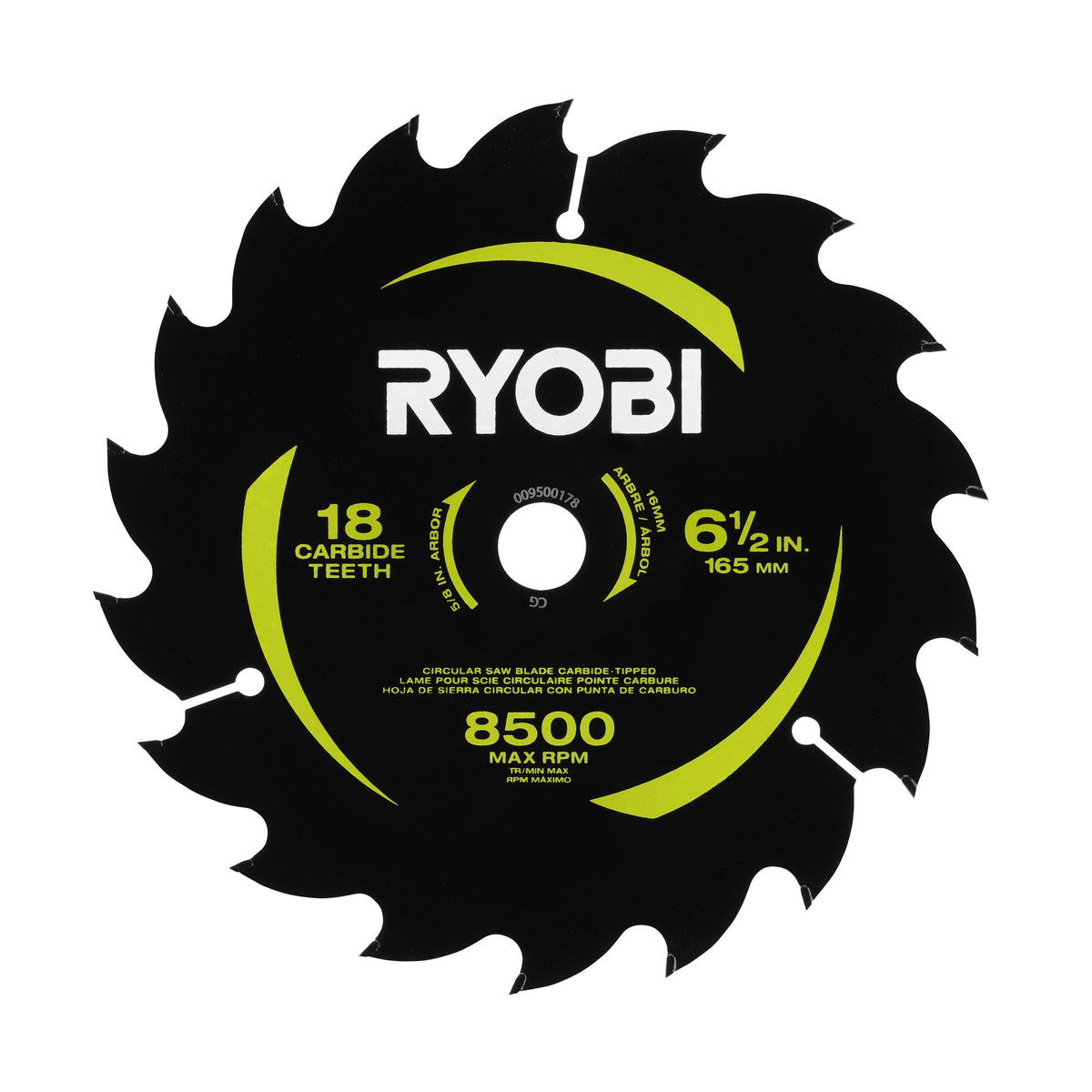 6-1/2″ 18 CARBIDE TEETH THIN KERF CIRCULAR SAW BLADE | RYOBI