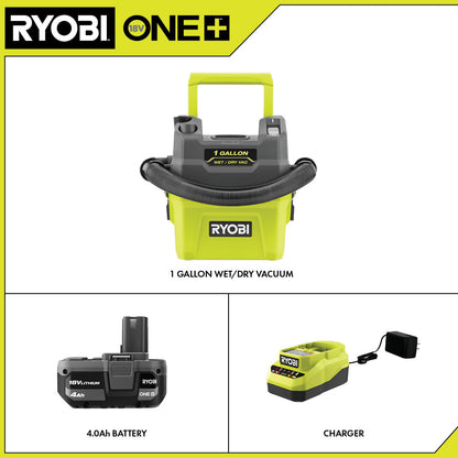 18V ONE+ 1 GALLON WET/DRY VACUUM KIT | RYOBI