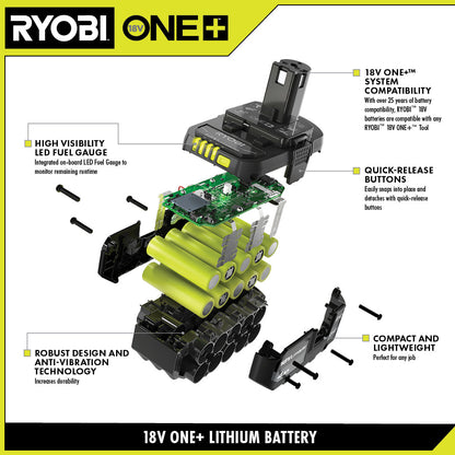 18V ONE+ 1.5AH LITHIUM BATTERY | RYOBI