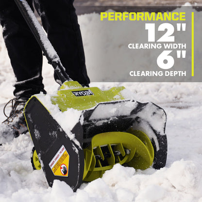 40V 12″ WHEELED SNOW SHOVEL KIT | RYOBI