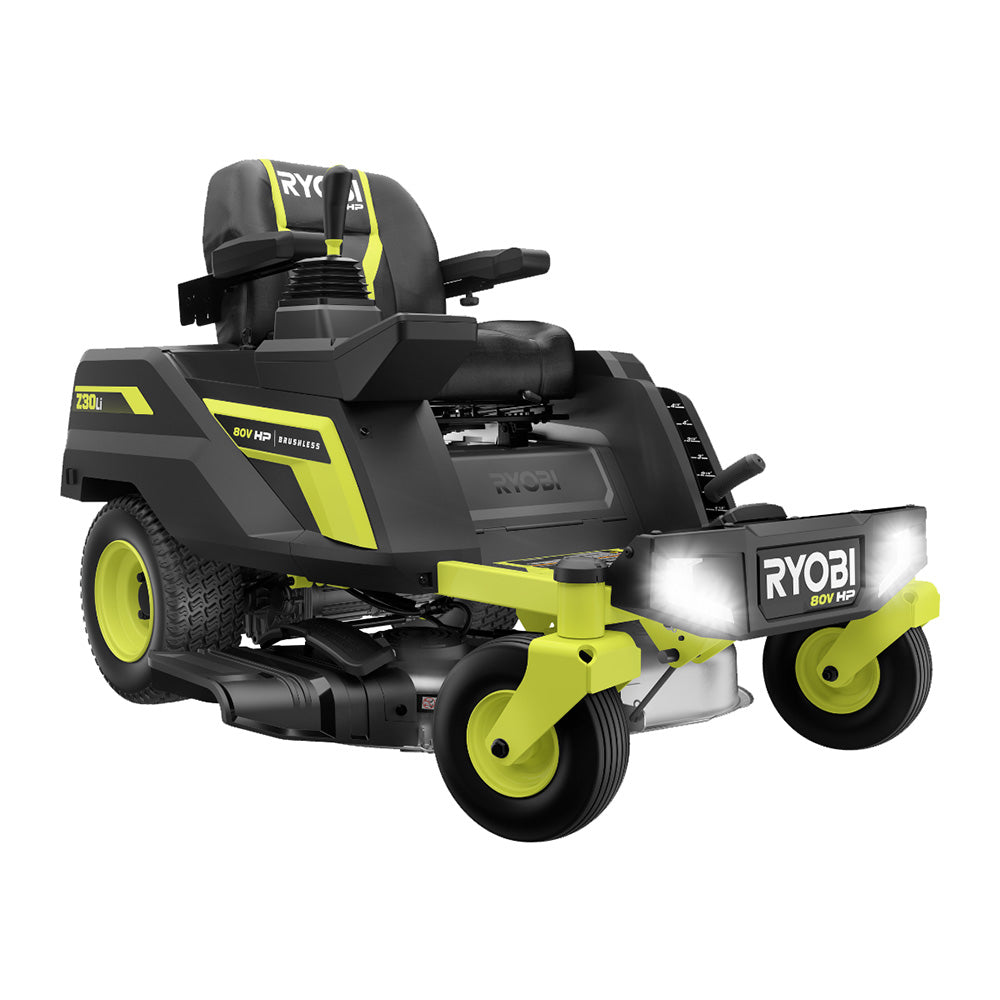 80V HP BRUSHLESS 30″ LITHIUM ELECTRIC ZERO TURN RIDING MOWER KIT | RYOBI