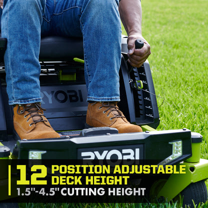 80V HP BRUSHLESS 30″ LITHIUM ELECTRIC ZERO TURN RIDING MOWER KIT | RYOBI