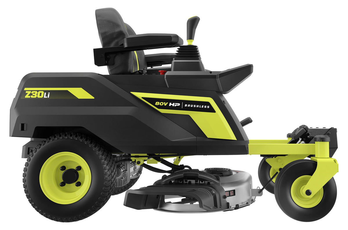 80V HP BRUSHLESS 30″ LITHIUM ELECTRIC ZERO TURN RIDING MOWER KIT | RYOBI