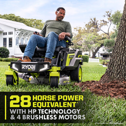 80V HP BRUSHLESS 30″ LITHIUM ELECTRIC ZERO TURN RIDING MOWER KIT | RYOBI