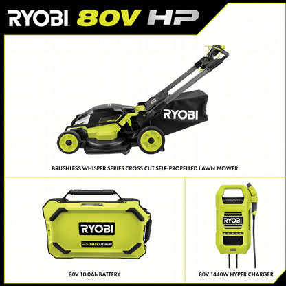 80V HP BRUSHLESS 30″ SELF-PROPELLED MULTI-BLADE MOWER KIT | RYOBI