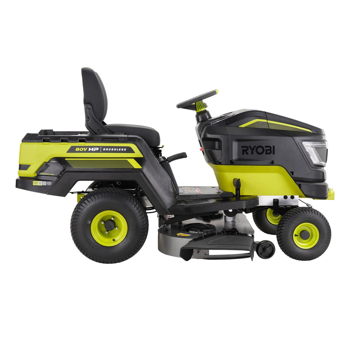 80V HP BRUSHLESS 42″ BATTERY CORDLESS ELECTRIC RIDING LAWN TRACTOR KIT | RYOBI