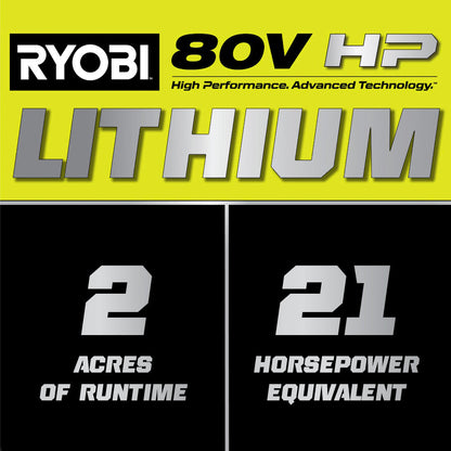 80V HP BRUSHLESS 42″ BATTERY CORDLESS ELECTRIC RIDING LAWN TRACTOR KIT | RYOBI