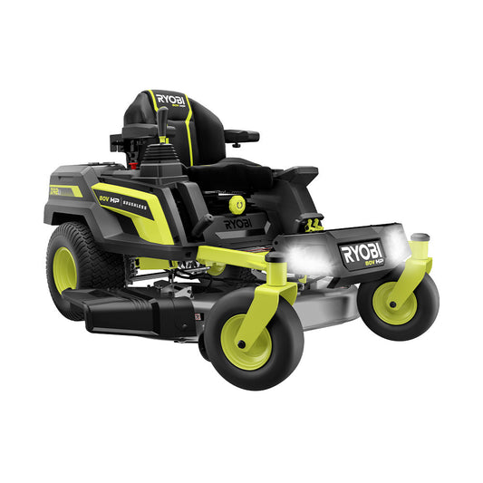 80V HP BRUSHLESS 42″ LITHIUM ELECTRIC ZERO TURN RIDING MOWER KIT | RYOBI