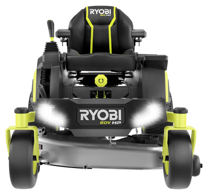 80V HP BRUSHLESS 42″ LITHIUM ELECTRIC ZERO TURN RIDING MOWER KIT | RYOBI