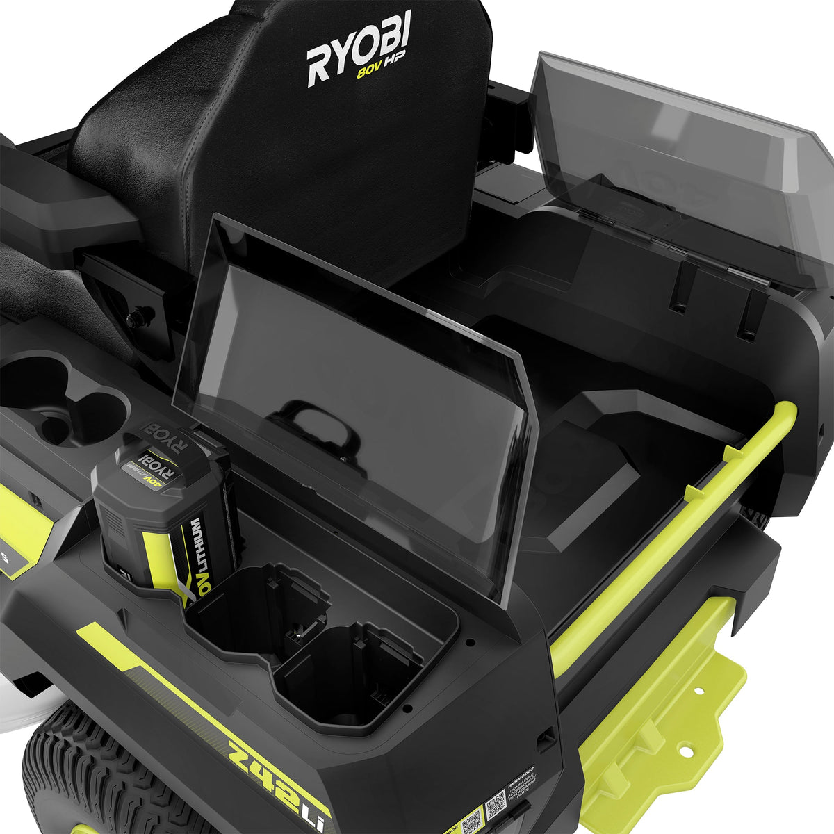 80V HP BRUSHLESS 42″ LITHIUM ELECTRIC ZERO TURN RIDING MOWER KIT | RYOBI
