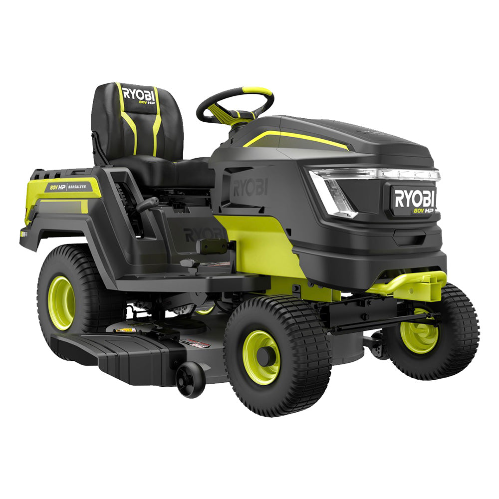 80V HP BRUSHLESS 46″ BATTERY CORDLESS ELECTRIC RIDING LAWN TRACTOR KIT | RYOBI