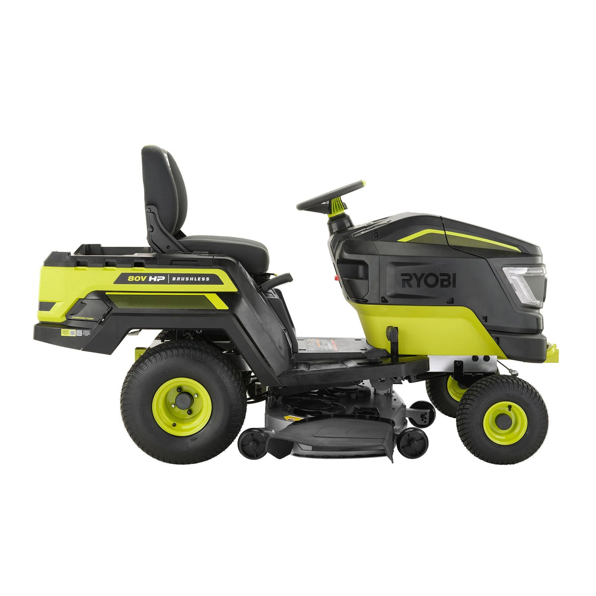 80V HP BRUSHLESS 46″ BATTERY CORDLESS ELECTRIC RIDING LAWN TRACTOR KIT | RYOBI