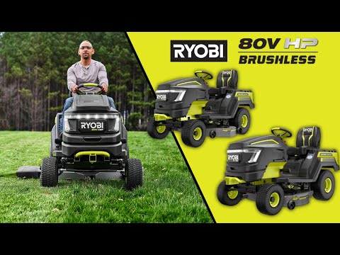 80V HP BRUSHLESS 46″ BATTERY CORDLESS ELECTRIC RIDING LAWN TRACTOR KIT | RYOBI