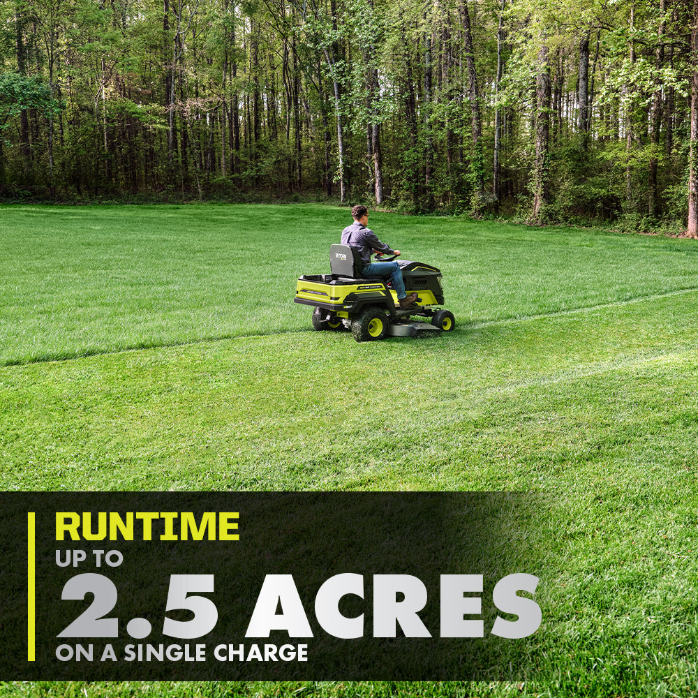 80V HP BRUSHLESS 46″ BATTERY CORDLESS ELECTRIC RIDING LAWN TRACTOR KIT | RYOBI