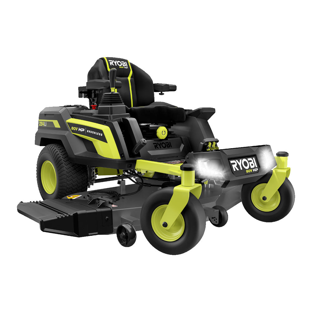 80V HP BRUSHLESS 54″ LITHIUM ELECTRIC ZERO TURN RIDING MOWER KIT | RYOBI