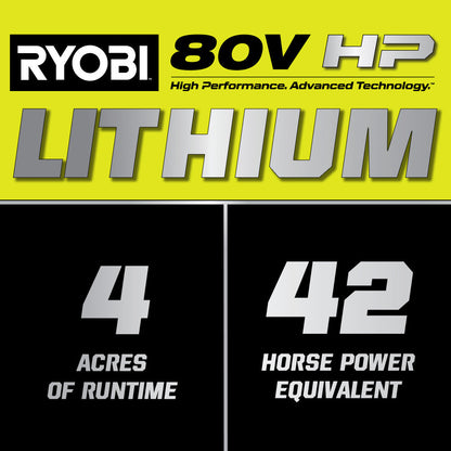 80V HP BRUSHLESS 54″ LITHIUM ELECTRIC ZERO TURN RIDING MOWER KIT | RYOBI