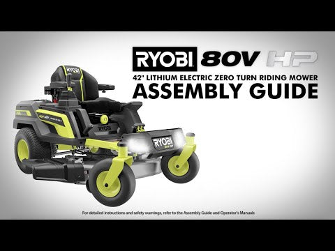80V HP BRUSHLESS 54″ LITHIUM ELECTRIC ZERO TURN RIDING MOWER KIT | RYOBI