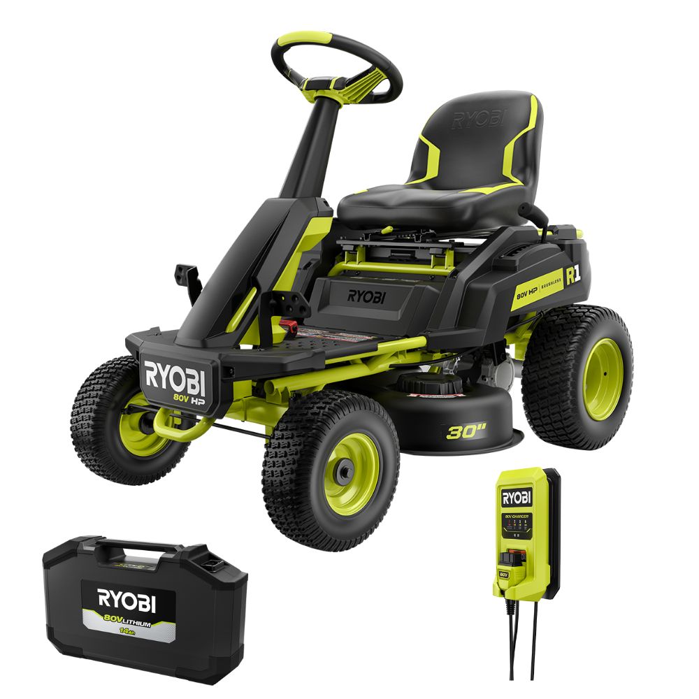 R1 80V HP BRUSHLESS 30?? RIDING LAWN MOWER KIT | RYOBI