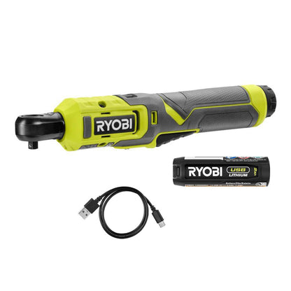 USB LITHIUM 1/4?? LIGHT DUTY RATCHET KIT | RYOBI