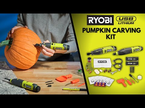 USB LITHIUM 2-TOOL COMBO KIT WITH PUMPKIN CARVING TOOLS | RYOBI