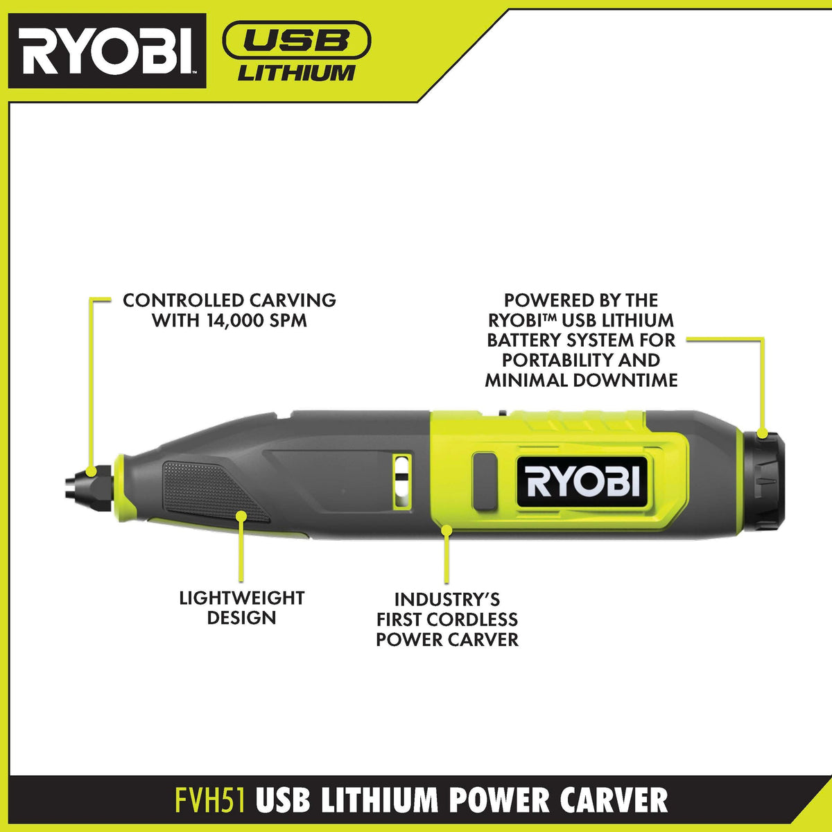 USB LITHIUM 2-TOOL COMBO KIT WITH PUMPKIN CARVING TOOLS | RYOBI