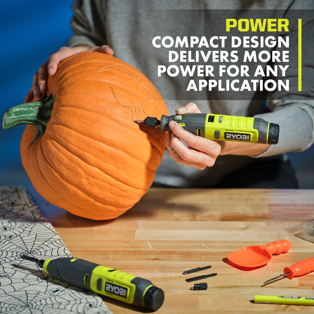 USB LITHIUM 2-TOOL COMBO KIT WITH PUMPKIN CARVING TOOLS | RYOBI