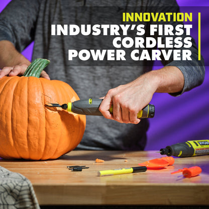 USB LITHIUM 2-TOOL COMBO KIT WITH PUMPKIN CARVING TOOLS | RYOBI