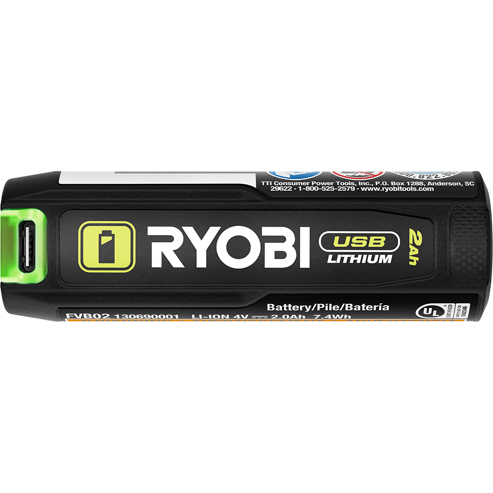 USB LITHIUM 2AH LITHIUM RECHARGEABLE BATTERY (2-PACK) | RYOBI