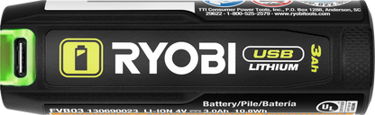 USB LITHIUM 3AH LITHIUM RECHARGEABLE BATTERY (2-PACK) | RYOBI