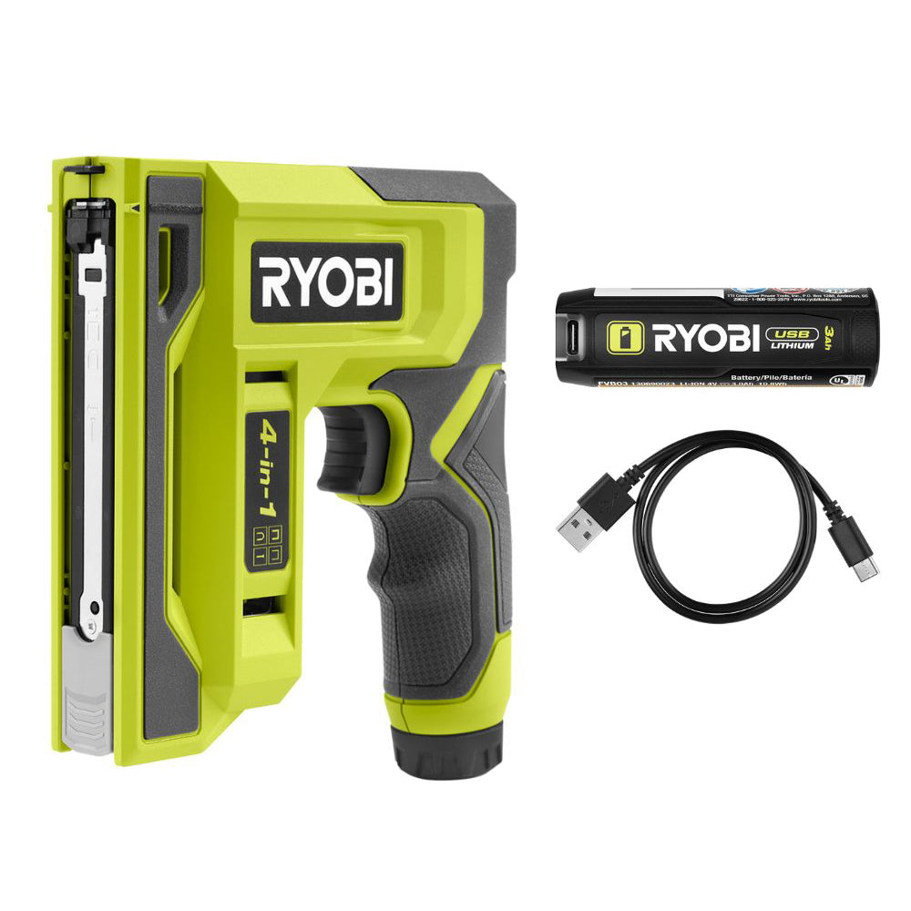 USB LITHIUM 4-IN-1 CRAFT STAPLER/NAILER KIT | RYOBI