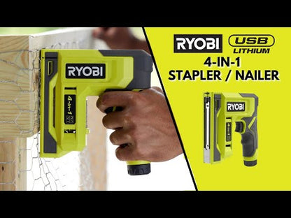 USB LITHIUM 4-IN-1 CRAFT STAPLER/NAILER KIT | RYOBI