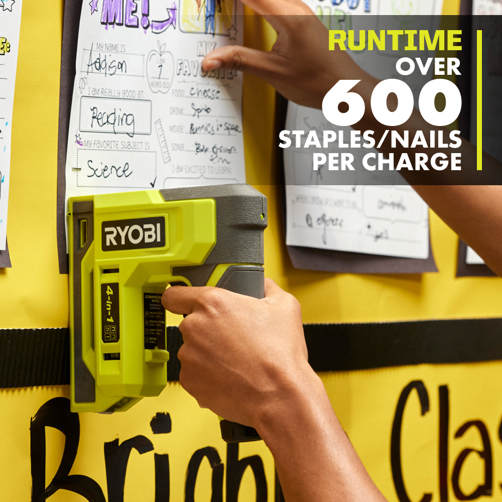 USB LITHIUM 4-IN-1 CRAFT STAPLER/NAILER KIT | RYOBI