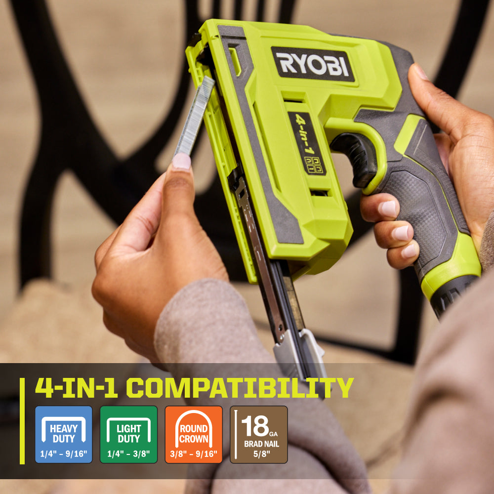 USB LITHIUM 4-IN-1 CRAFT STAPLER/NAILER KIT | RYOBI