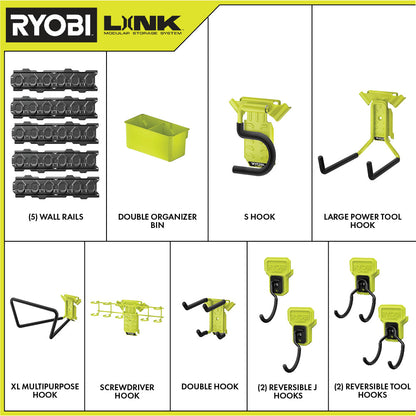 15 PC. LINK WALL STORAGE KIT | RYOBI