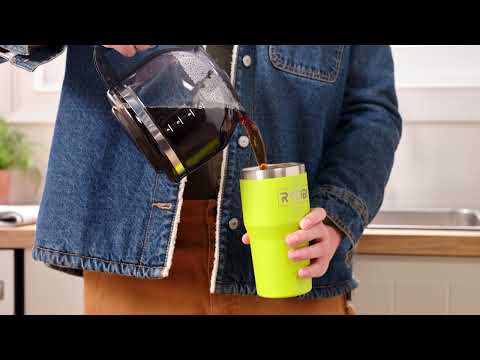 20 OZ. STAINLESS STEEL BLACK TUMBLER | RYOBI