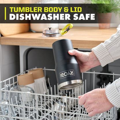 20 OZ. STAINLESS STEEL BLACK TUMBLER | RYOBI
