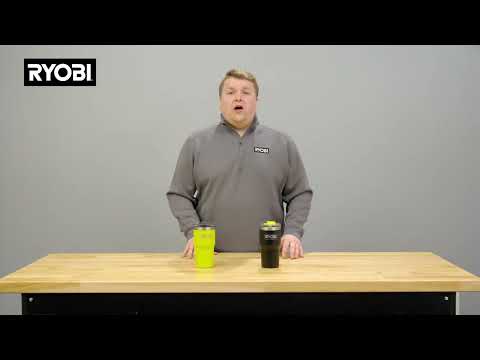 20 OZ. STAINLESS STEEL GREEN TUMBLER | RYOBI