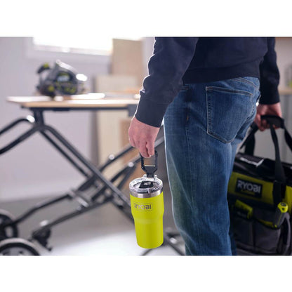 20 OZ. STAINLESS STEEL GREEN TUMBLER | RYOBI