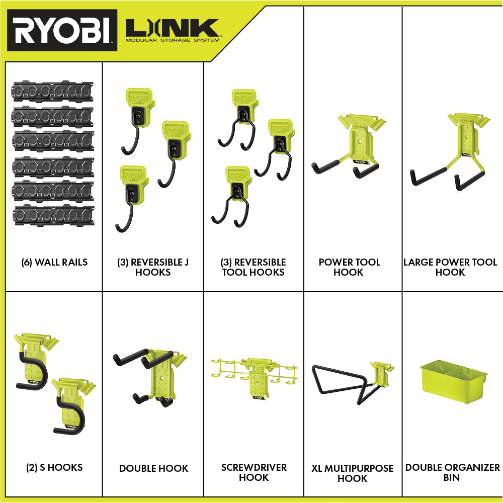 20 PC. LINK WALL STORAGE KIT | RYOBI