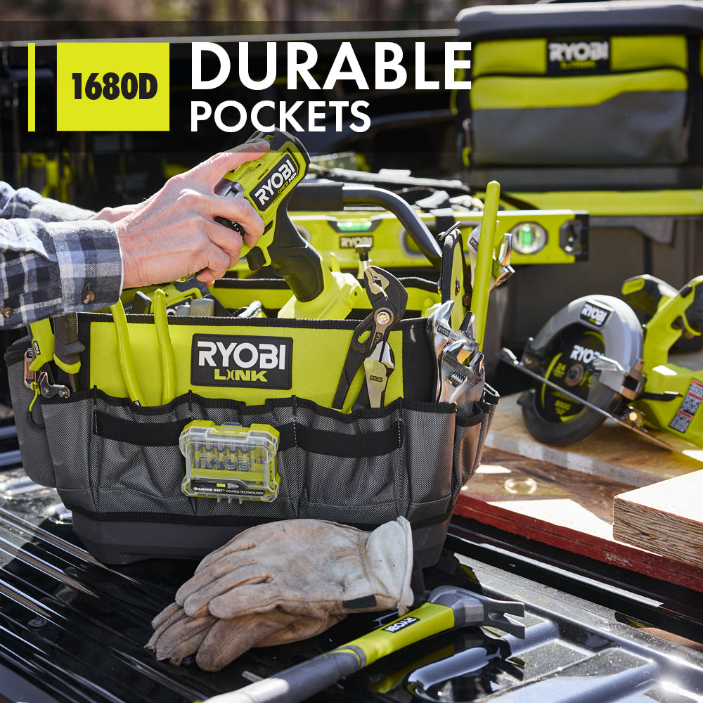 LINK 17″ OPEN TOOL TOTE | RYOBI