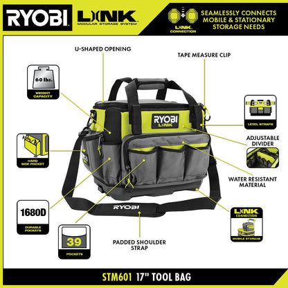 LINK 17″ TOOL BAG | RYOBI