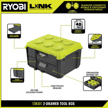 LINK 2-DRAWER TOOL BOX | RYOBI