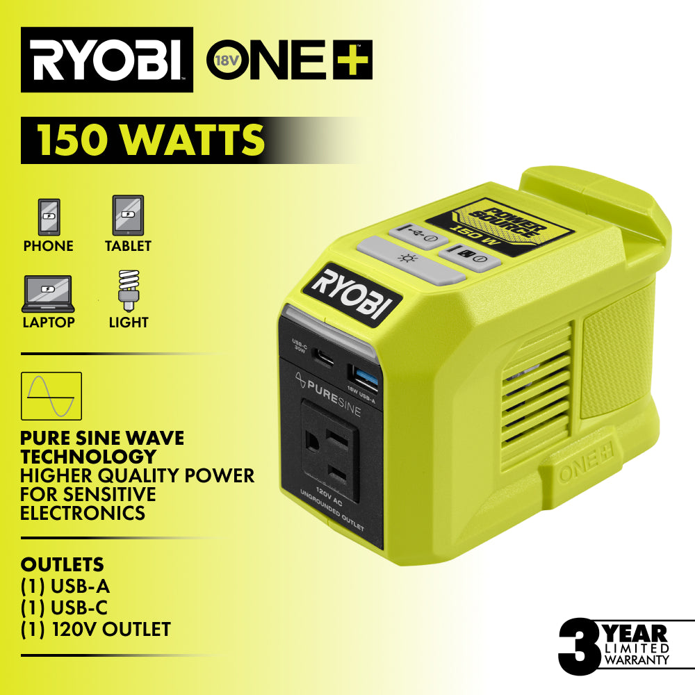 18V ONE+ 150W POWER SOURCE | RYOBI