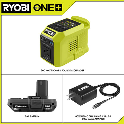 18V ONE+ 200W POWER SOURCE/CHARGER KIT | RYOBI