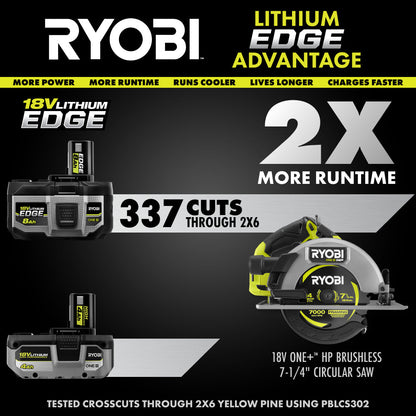 18V ONE+ 8AH LITHIUM EDGE BATTERIES (2-PACK) | RYOBI