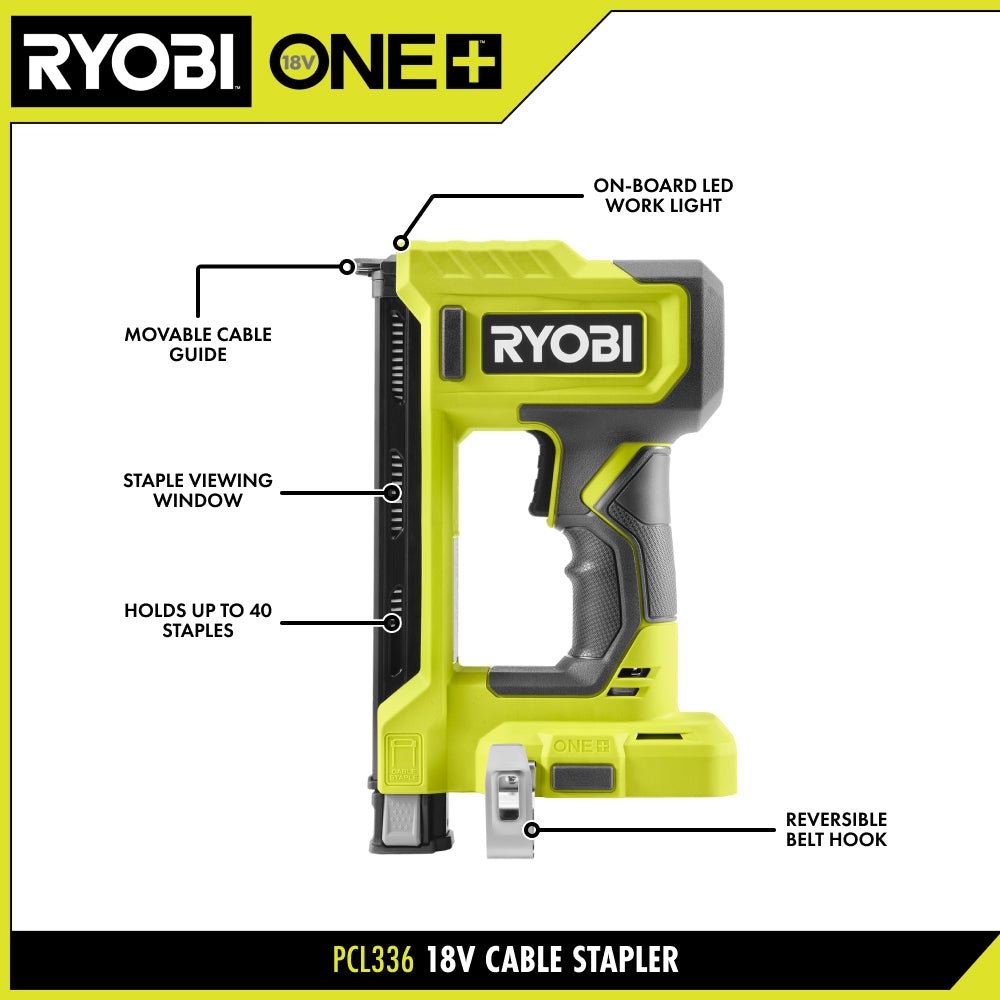 18V ONE+ CABLE STAPLER | RYOBI