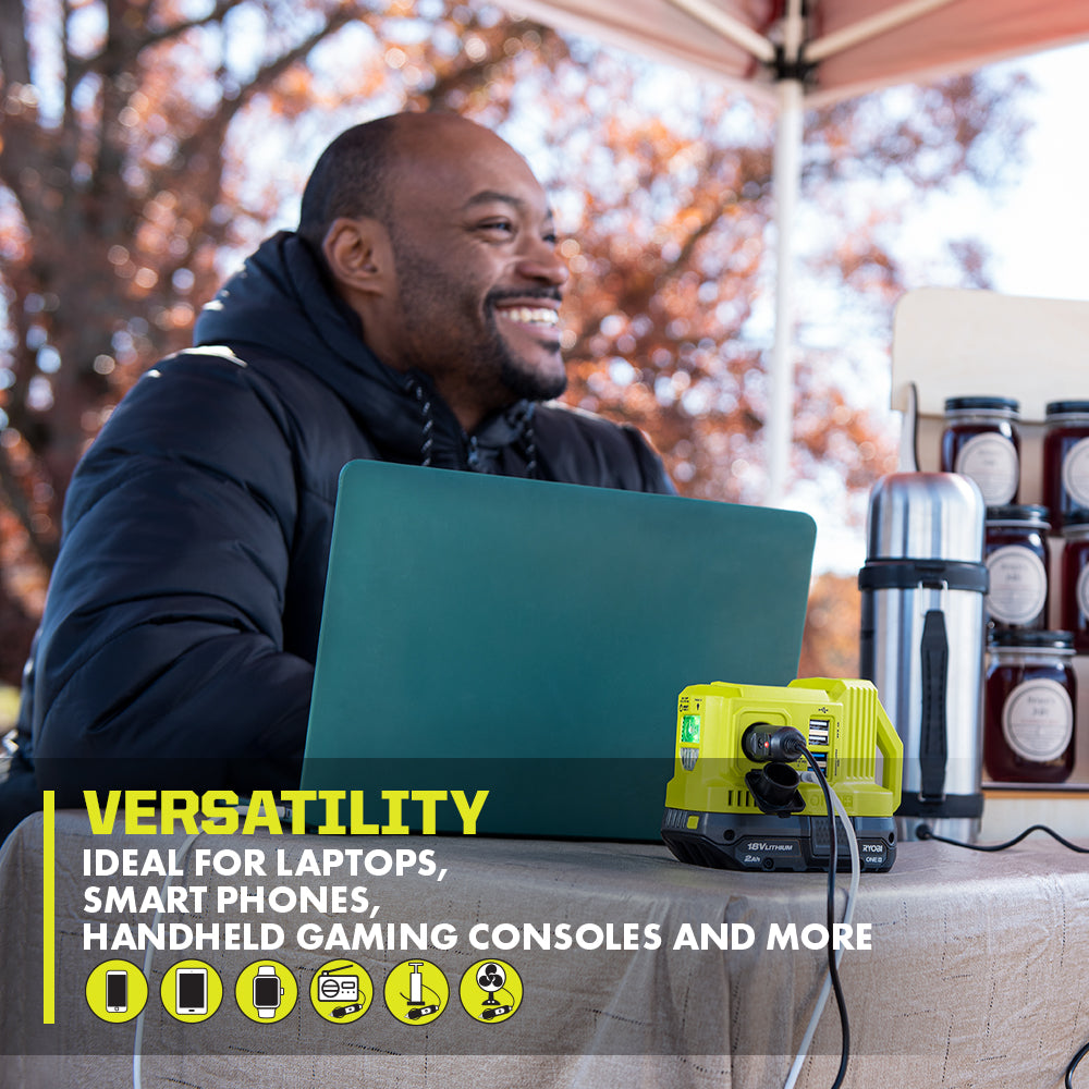 18V ONE+ 120-WATT POWER SOURCE WITH 12V OUTPUT | RYOBI