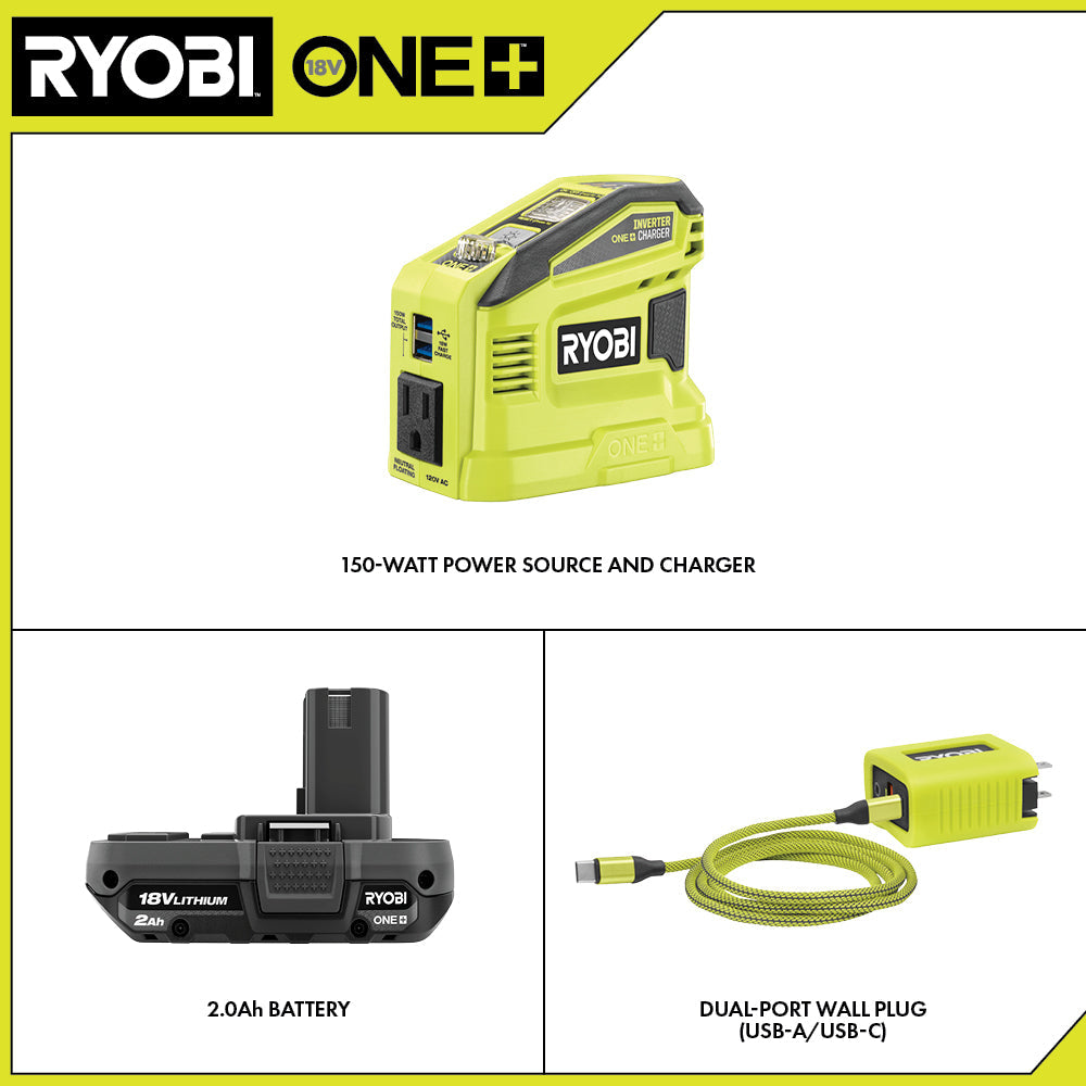 18V ONE+ 150-WATT BATTERY POWER SOURCE AND CHARGER KIT | RYOBI