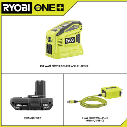 18V ONE+ 150-WATT BATTERY POWER SOURCE AND CHARGER KIT | RYOBI